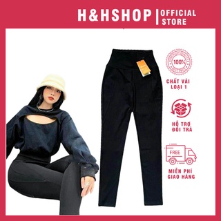 Quần legging cạp cao chất umi hàn - h&hshop
