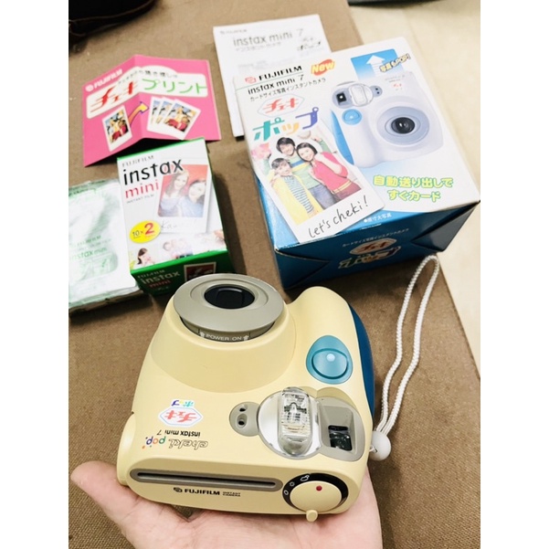 Máy chụp ảnh lấy liền Fujifilm Instax Mini 7 Cheki tặng kèm pin tiểu AA và 1 hộp film 10 tấm