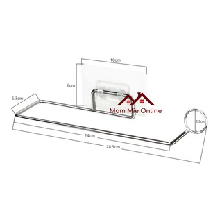 Giá treo khăn, giá treo giấy vệ sinh bằng inox dán tường - Q002