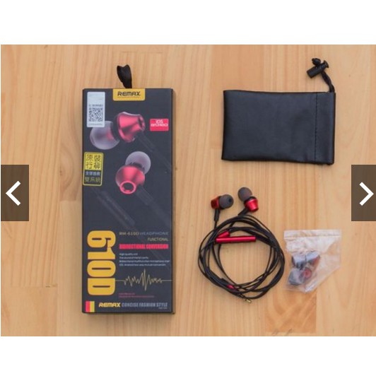 tai nghe nhét tai remax RM 610D HEADPHONE music