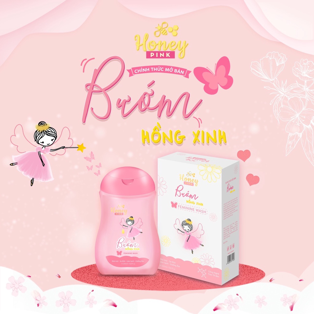 Dung Dịch Vệ Sinh Phụ Nữ bướm Hồng Xinh Honey Pink