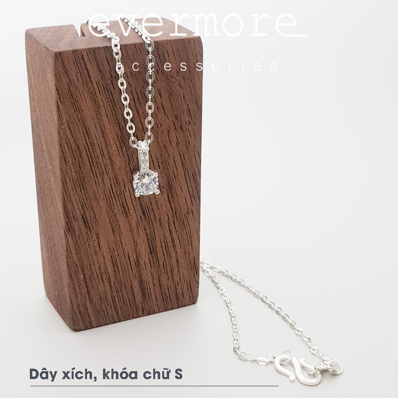 Dây chuyền trơn bạc EVERMORE, tối giản thanh lịch (Không có mặt dây) - D053