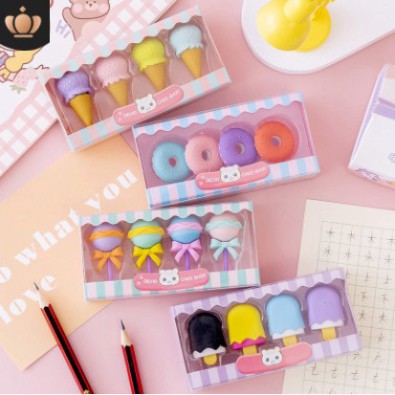 Túi Gôm Tẩy Nhiều Hình Đáng Yêu màu pastel (1220TGT)