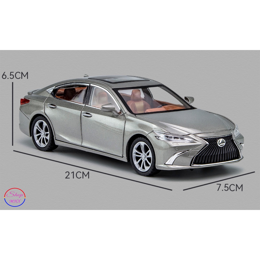 Xe mô hình sắt Lexus Es 300h TẶNG KÈM BIỂN SỐ tỉ lệ 1:24 hãng Jinlifang 3 màu