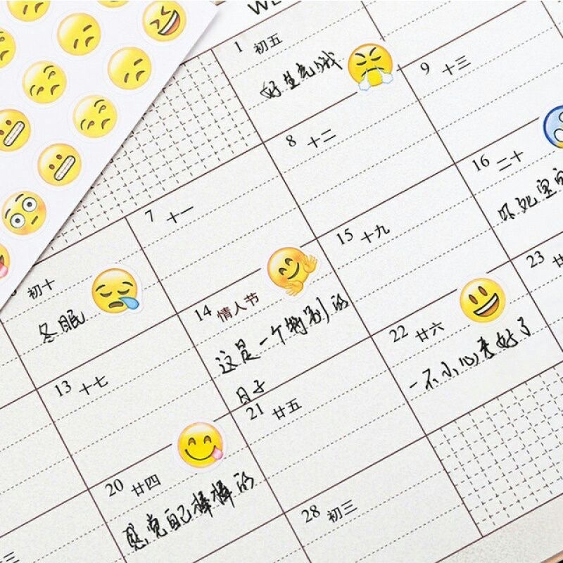 Combo 55 icon Sticker Dán Hình Emoji Ngộ Nghĩnh Bằng Giấy Trang Trí Dán Mọi Nơi