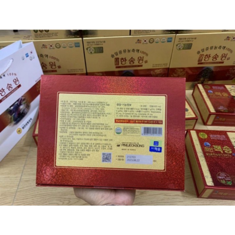 Tinh Dầu Thông Đỏ Chính Phủ Hàn Quốc Pine Jeok Song Gold 120 Viên [ Hàng Mới Về ]