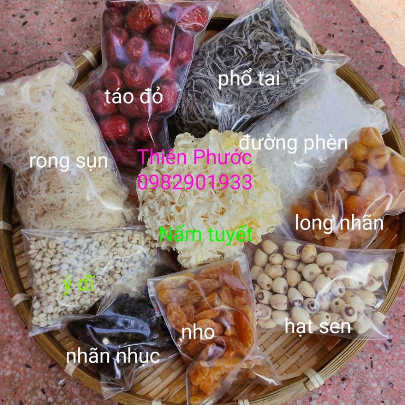 chè SÂM BỔ LƯỢNG - set 10 loại nguyên liệu cao cấp nấu 20 ly chè