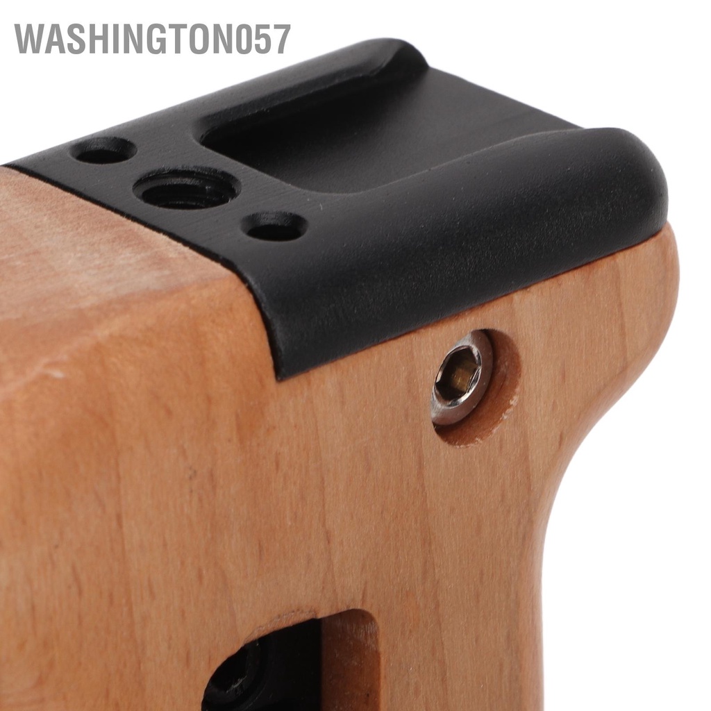 Hình ảnh Washington057 Tay cầm máy ảnh Lồng tay DSLR trên cùng bằng gỗ với Giá đỡ giày lạnh Đa năng Micrô lấp đầy ánh sáng #5