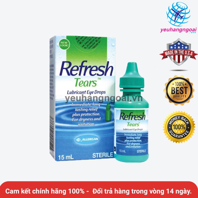 Nhỏ mắt Refresh tears 💊 Nước mắt nhân tạo