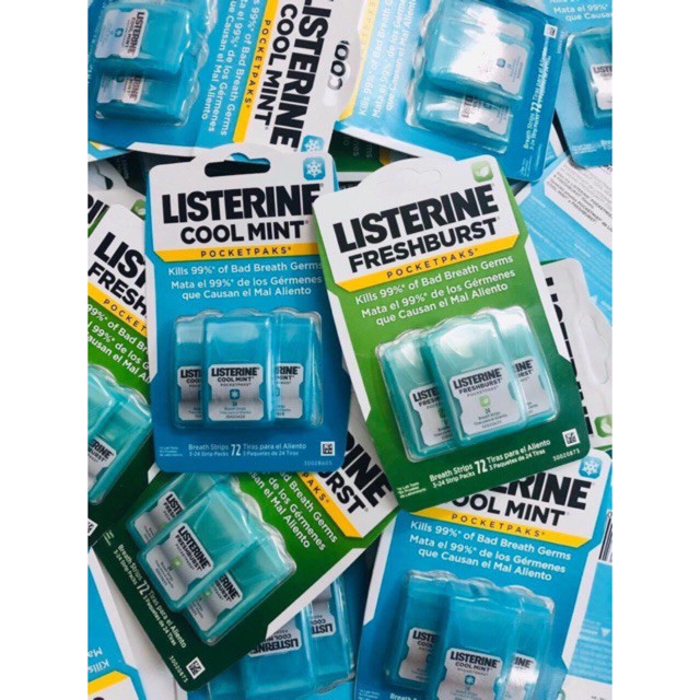 Miếng ngậm thơm miệng,diệt khuẩn Listerine cool mint