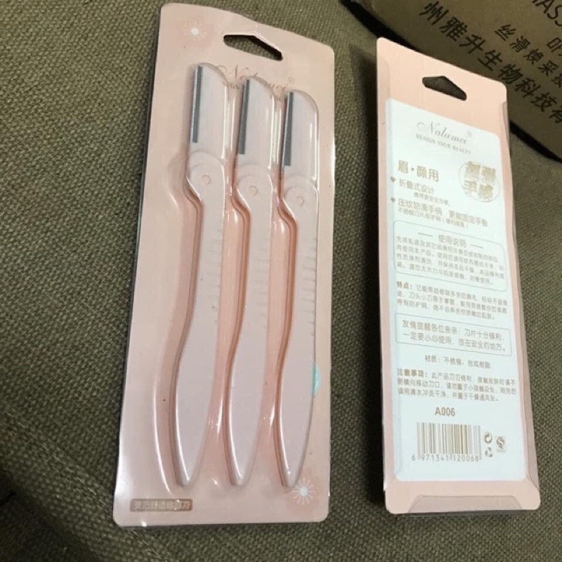 Set 3 dao cạo lông mày lông mặt, cạo râu Namelie tiện lợi