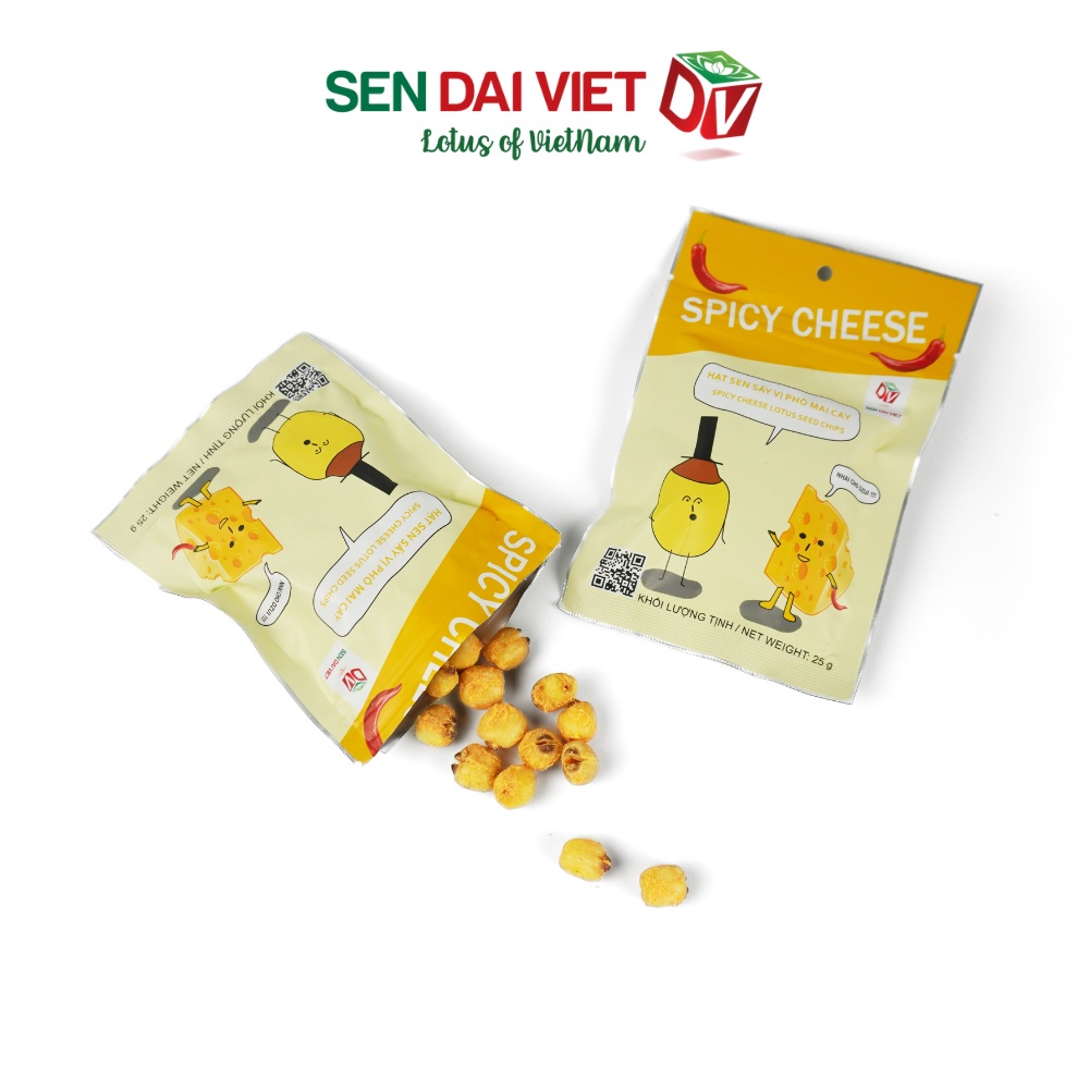 Hạt Sen Vị Phô Mai Cay-DV-Béo Béo, Cay Cay-Gói 25g