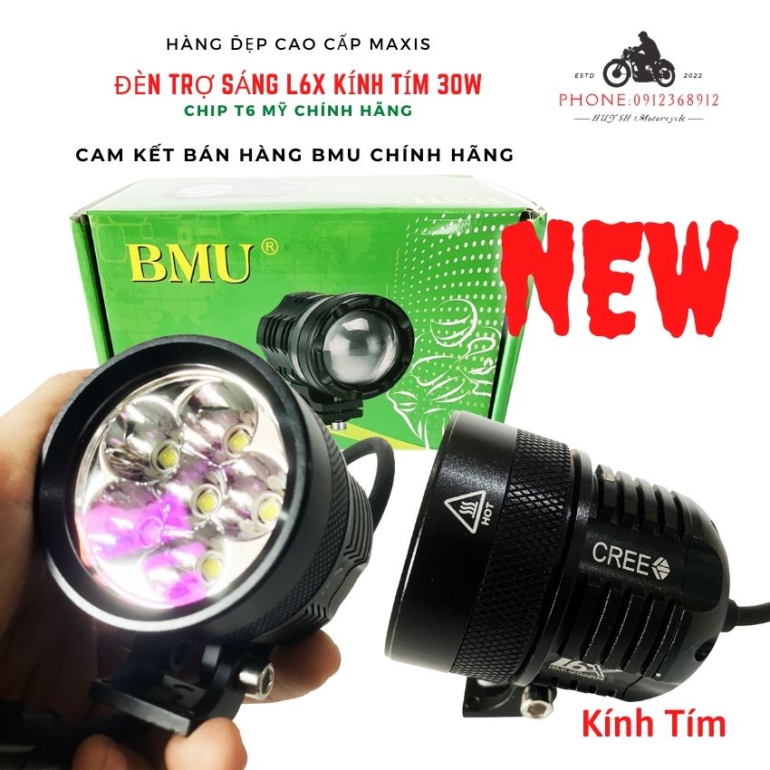 Đèn Trợ Sáng L6X CREE Chính Hãng BMU - Đèn siêu sáng - Chip T6 Mỹ