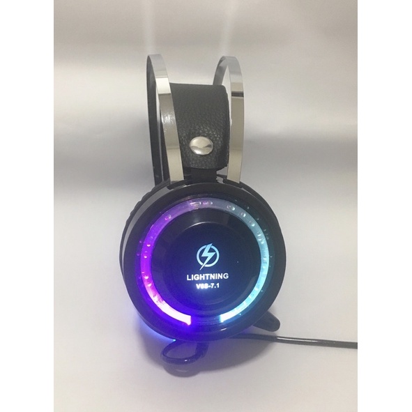 Tai nghe chụp tai Lightning V6S-7.1, cổng ÚP, phiên bản Mic ngắn chống gãy