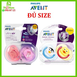 Ty ngậm Avent đủ size và hình siêu yêu