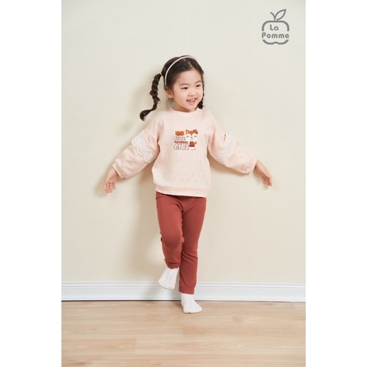 Bộ dài tay La Pomme Sóc và hạt dẻ nhỏ dành cho bé gái mềm mại dễ thương