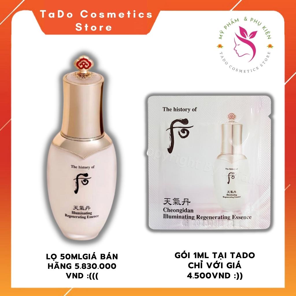 Serum tinh chất dưỡng trắng da Whoo Illuminating Regenerating Essence 1ml , chống lão hóa , mờ nhăn , tái sinh da