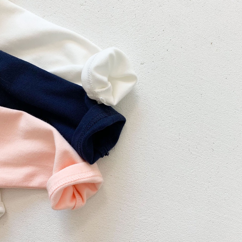 Áo Liền Quần Cotton Tay Dài Phối Ren Dành Cho Bé 0-3 Tuổi