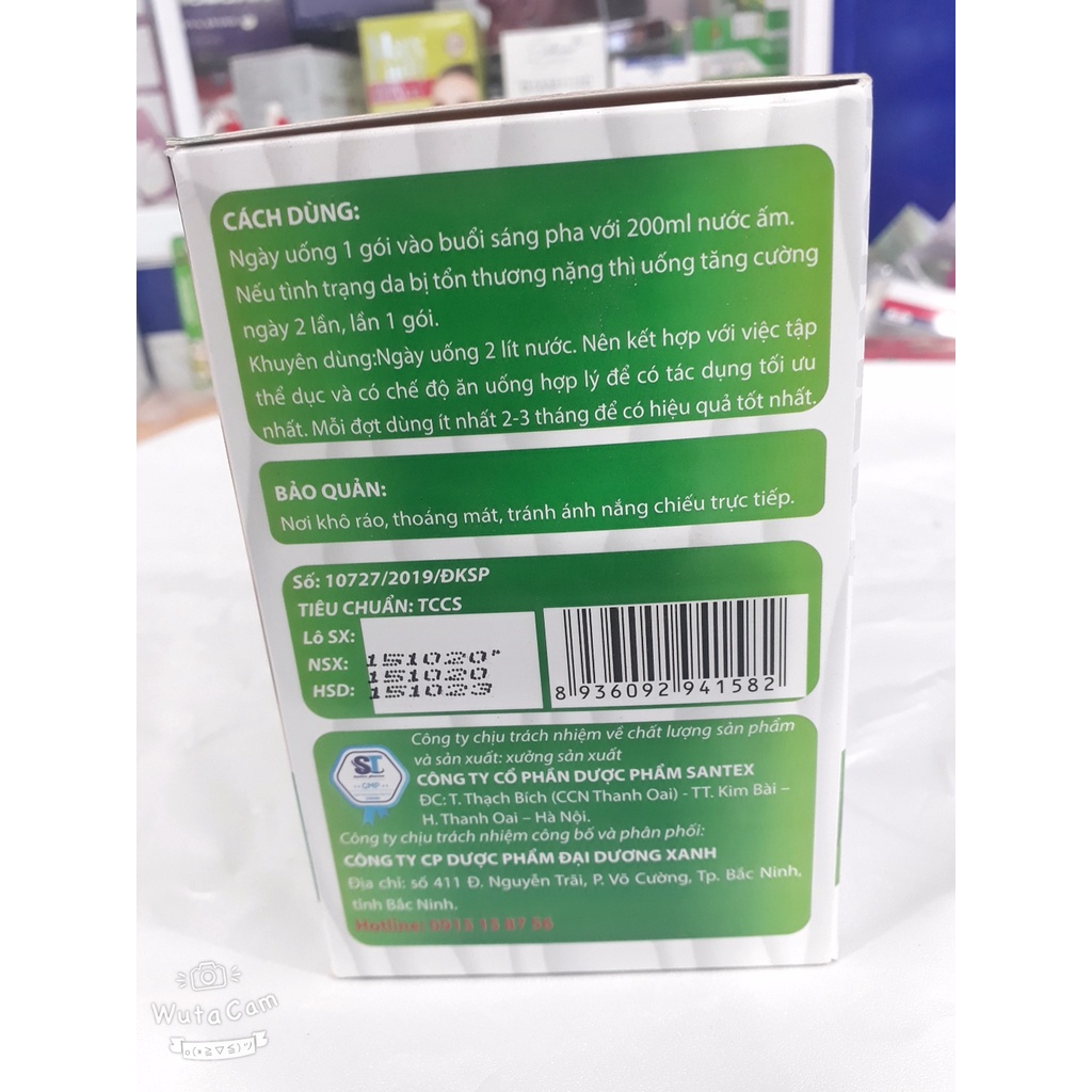 COLLAGEN DIỆP LỤC gói, giúp cân bằng nội tiết tố, giúp mờ nám, giúp giảm lão hóa da, làm căng, sáng da, khỏe tóc và móng