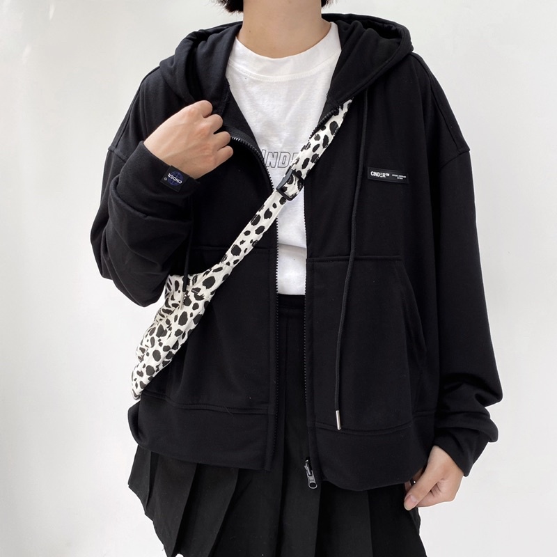 Áo hoodie zip croptop nữ form rộng ( zip croptop), áo khoác nỉ nữ hoodie local brand CINDER unisex đẹp | BigBuy360 - bigbuy360.vn