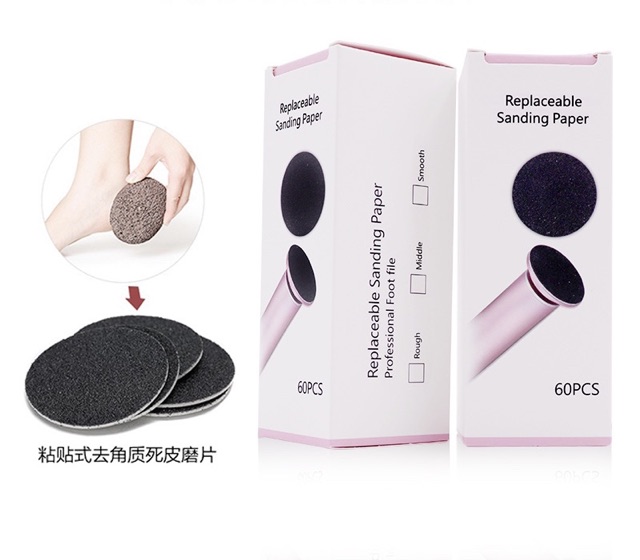 Máy chà gót chân tặng kem 60 miếng chà