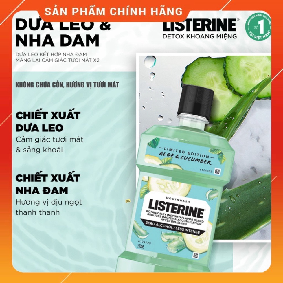 Nước Súc Miệng Vị Trái Cây Tự Nhiên Listerine 250ml/Chai (Phiên Bản Giới Hạn)