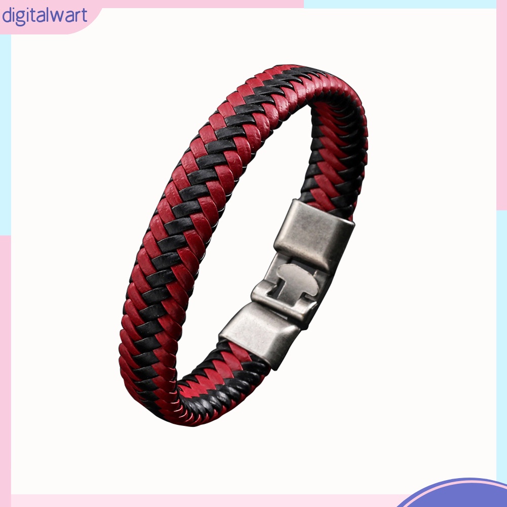 Vòng tay bện dây giả da thời trang Unisex