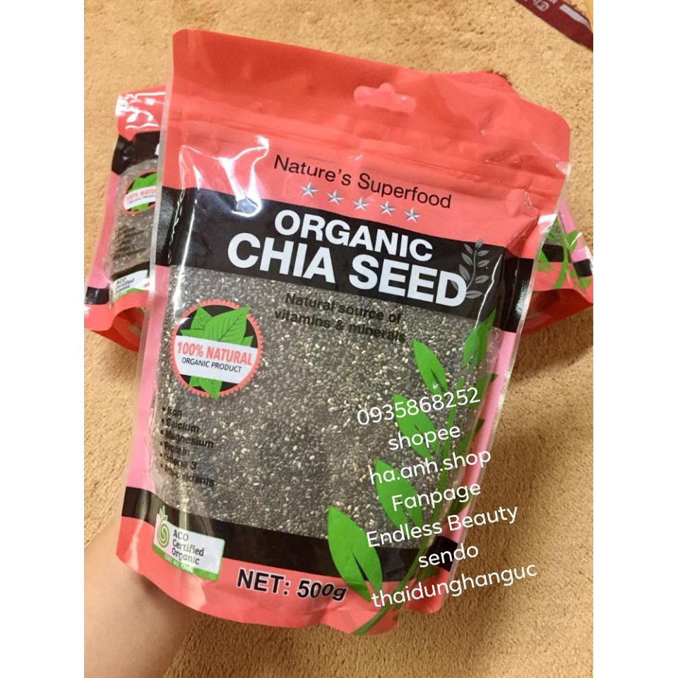 Hạt chia đen Organic Chia Seed Nature’s Superfood 500g date 5/2021