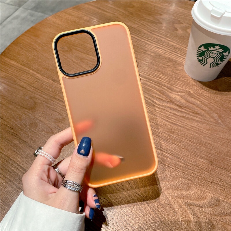 Ốp Điện Thoại Nhựa Cứng Trong Suốt Bề Mặt Nhám Mờ Cho iPhone 14 13 12 11 Pro Max