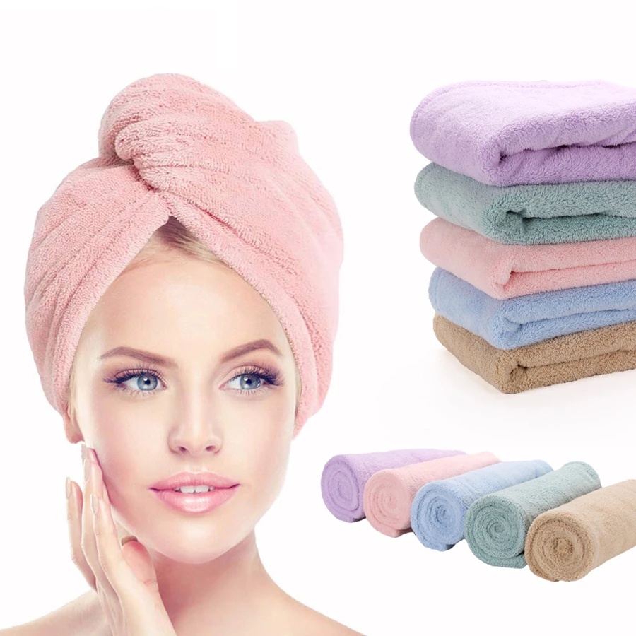 Khăn Tắm Quấn Đầu Nhanh Khô Bằng Sợi Siêu Nhỏ Hình Gấu Dễ Thương Cho Nữ