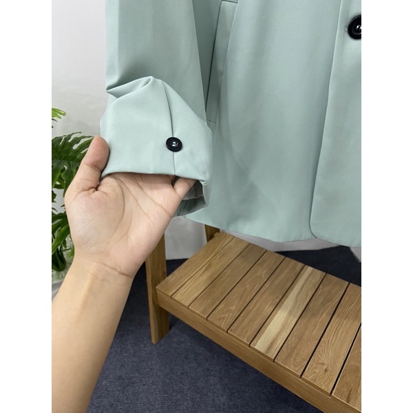 Áo Khoác Blazer Nam Nữ Form Rộng Dài Tay Thời Trang Unisex Basic Cổ Vest ,Phong Cách Hàn Quốc