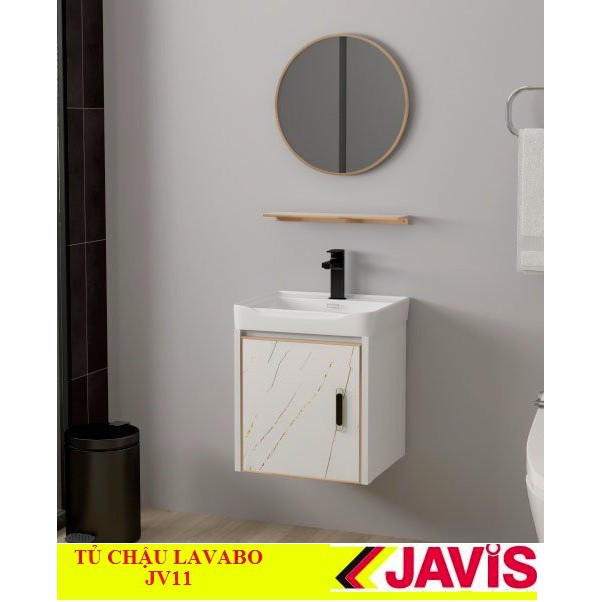 [FREE SHIP] Tủ lavabo liền chậu JAVIS LT JV-11 công nghệ men Nano cao cấp, chống bám bẩn và diệt khuẩn, siêu bền..