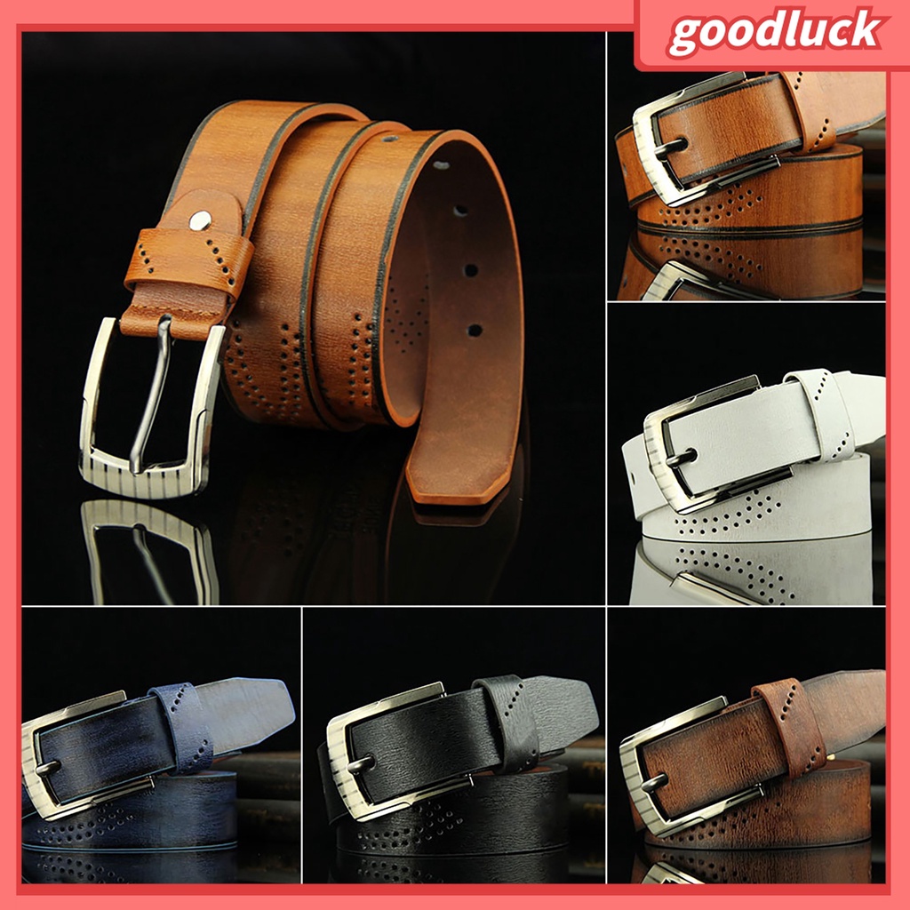 Thắt Lưng Da Đục Lỗ Cài Khóa Nhiều Màu Có Thể Tái Sử Dụng Cho Bé Trai