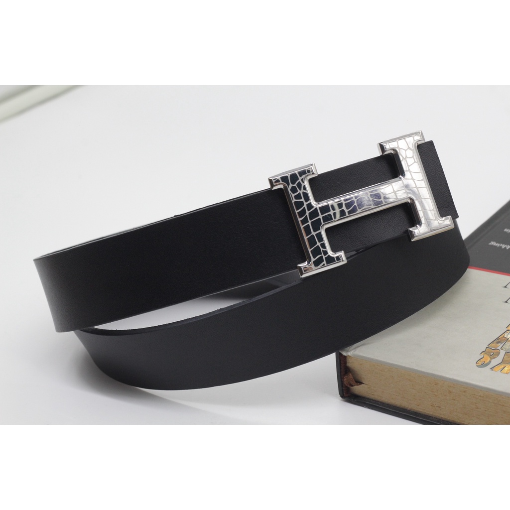 Thắt Lưng Dây Nịt Nam Da Bò Vachetta Nhập Khẩu Cao Cấp Nguyên Tấm Siêu Mềm Kèm Khóa Xịn Chữ H Không Gỉ, BH 12 Tháng