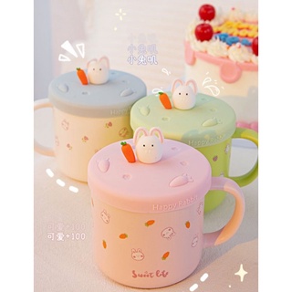🌸Cốc sứ lưu niệm nắp silicon 300ml🌸 - Sẵn ly mẫu 1