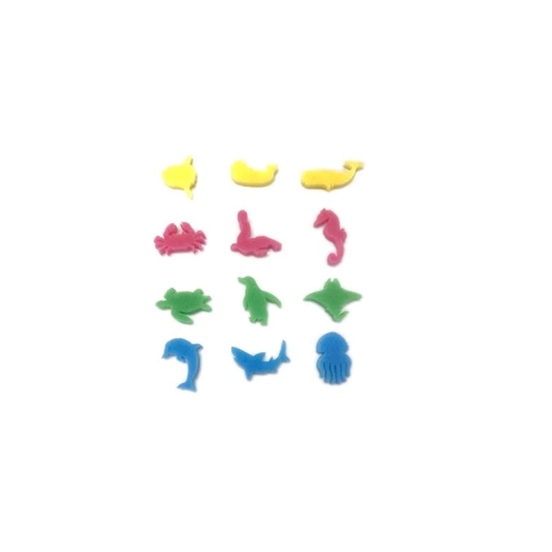 Daiso Đồ Chơi Nhà Tắm 2.3X0.8X.08Cm (Cái) Expand In Water Sponge -Aquarium - 12 Pcs.-