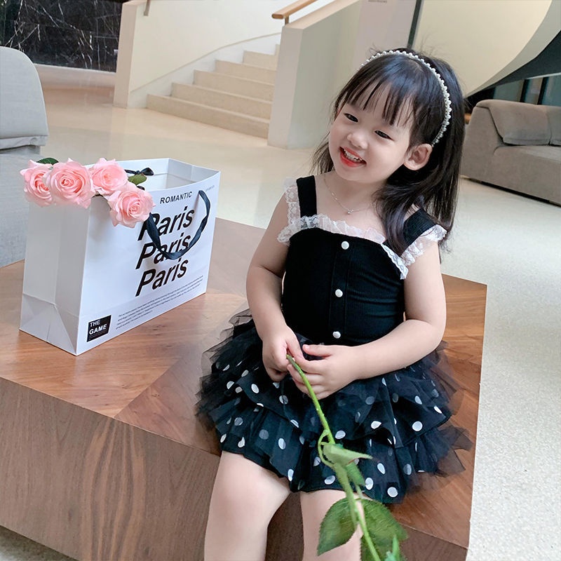 Áo Hai Dây Màu Sắc Kẹo Ngọt Thời Trang Mùa Hè Hàn Quốc Cho Bé Gái