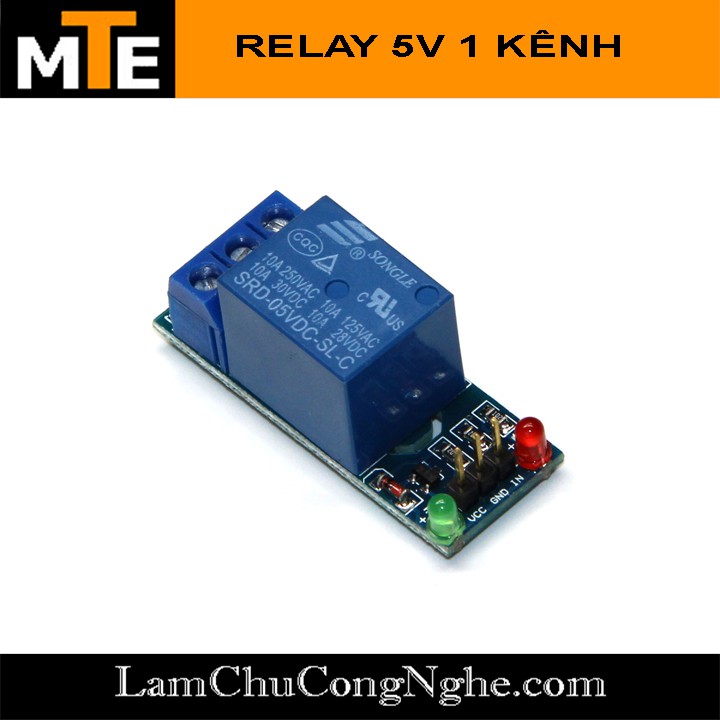 Module relay 5V, 12V 1 kênh đóng cắt thiết bị điện 10A