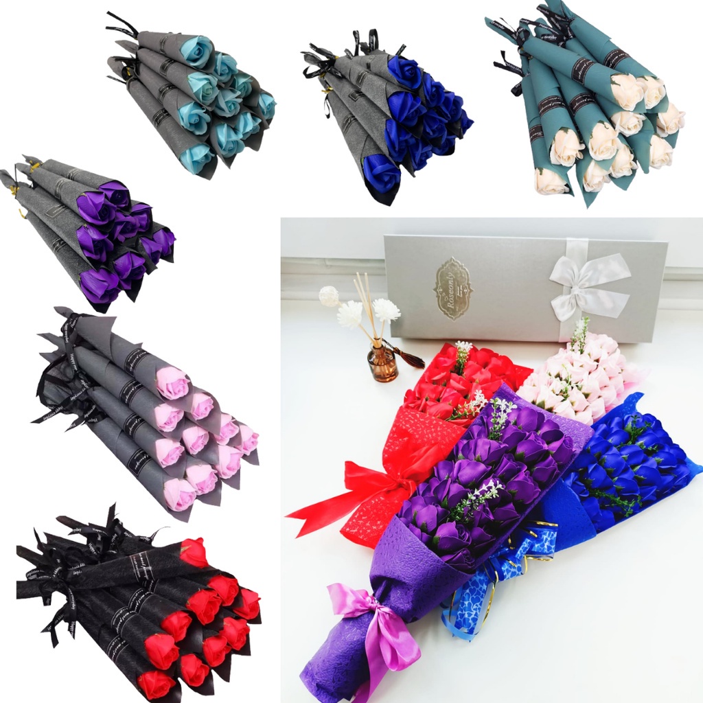 Set 10 Bông Hoa Hồng Sáp Lãng Mạn Ngày Lễ Tạ Ơn 2023