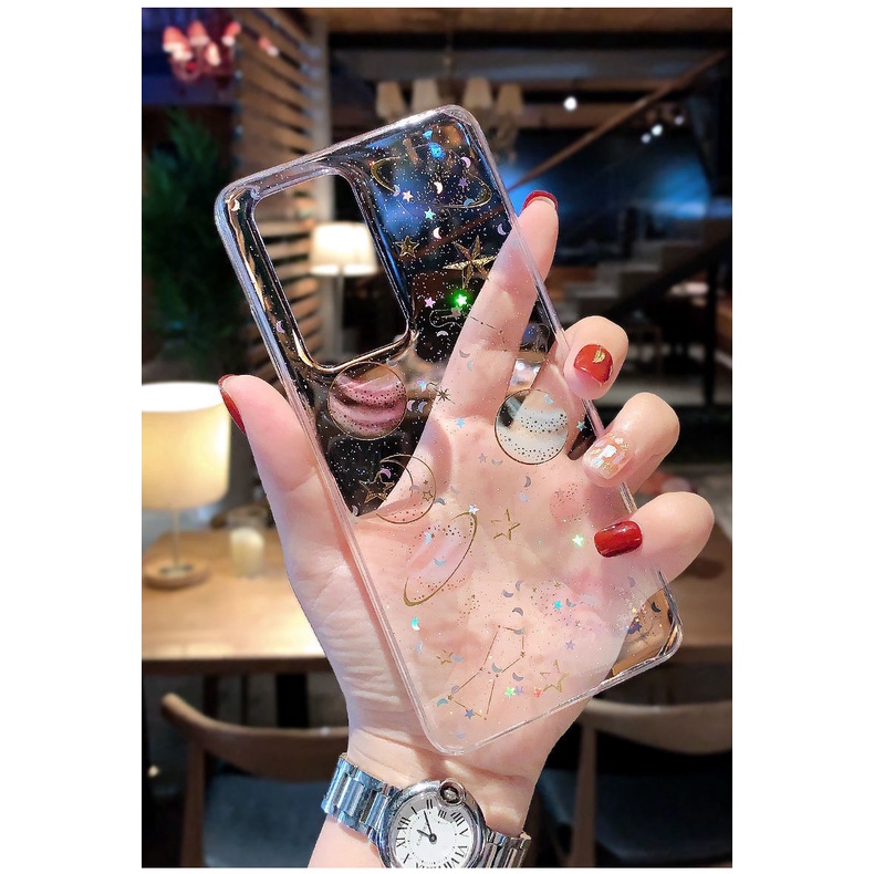 Ốp Điện Thoại Họa Tiết Hành Tinh Lấp Lánh Cho iPhone yptr