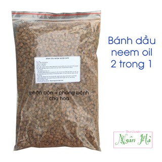 Bánh dầu Neem - phân bón hữu cơ và thuốc trừ sâu bệnh sinh học [ Neem cake 1kg]
