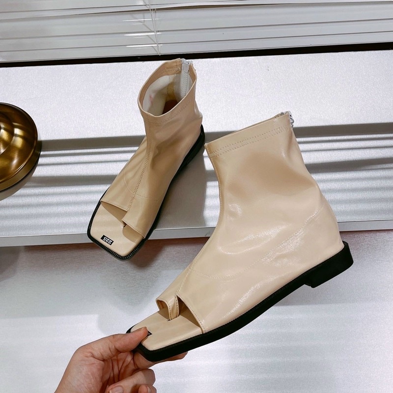 GIÀY BỐT DA XỎ NGÓN HẬU DÂY KÉO XUẤT SẮC