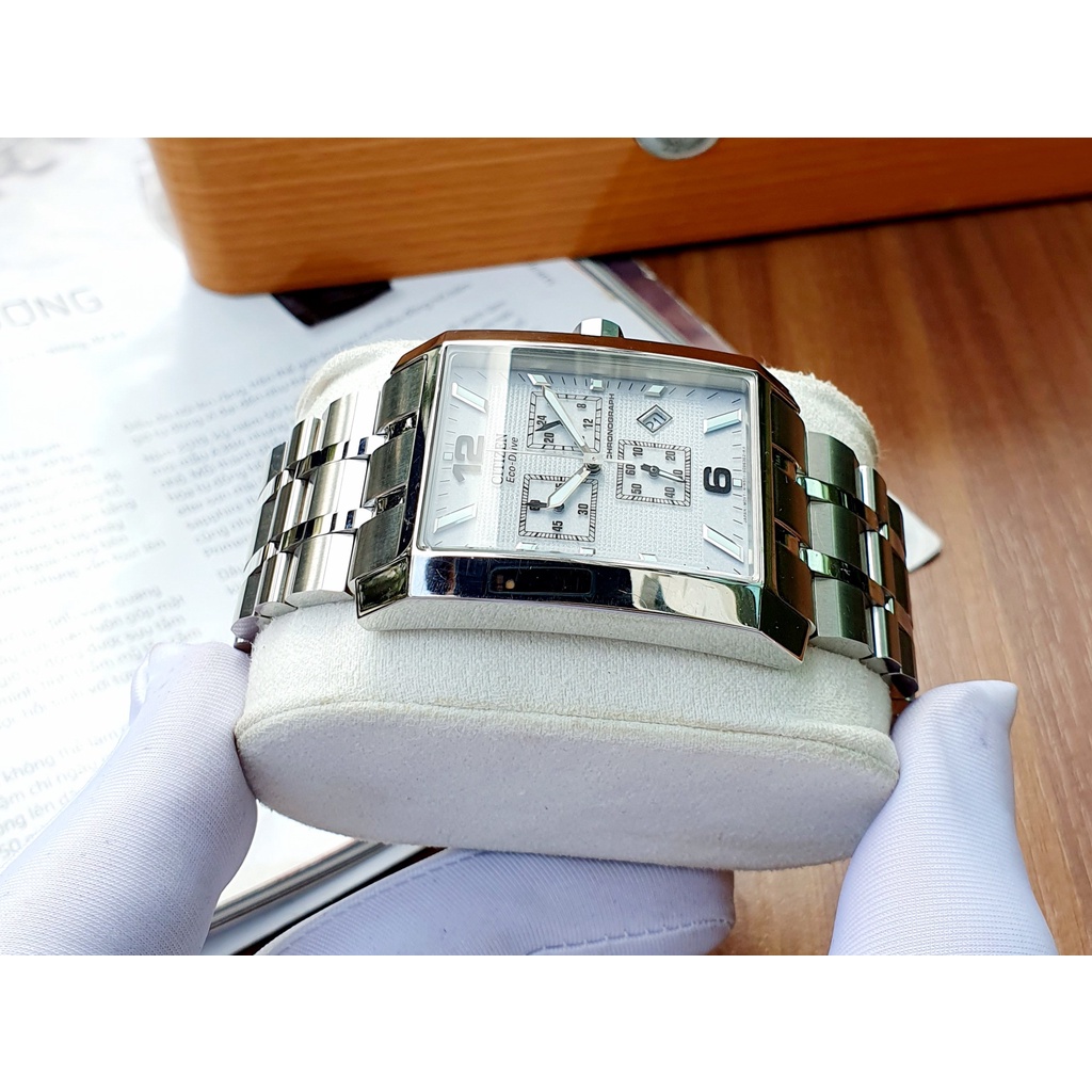 Đồng hồ nam chính hãng Citizen Eco_Drive AT0910 Chronograph Largo - Máy Quartz pin - Kính cứng