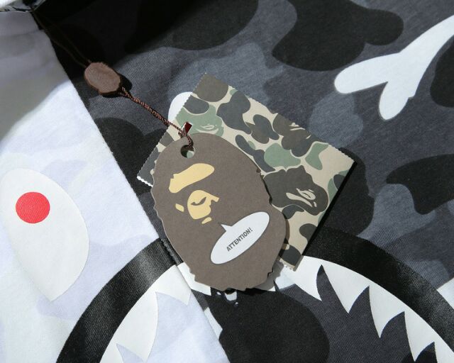 Áo thun Bape camo cá mập,áo phông Bape camo cá mập,tee Bape shark