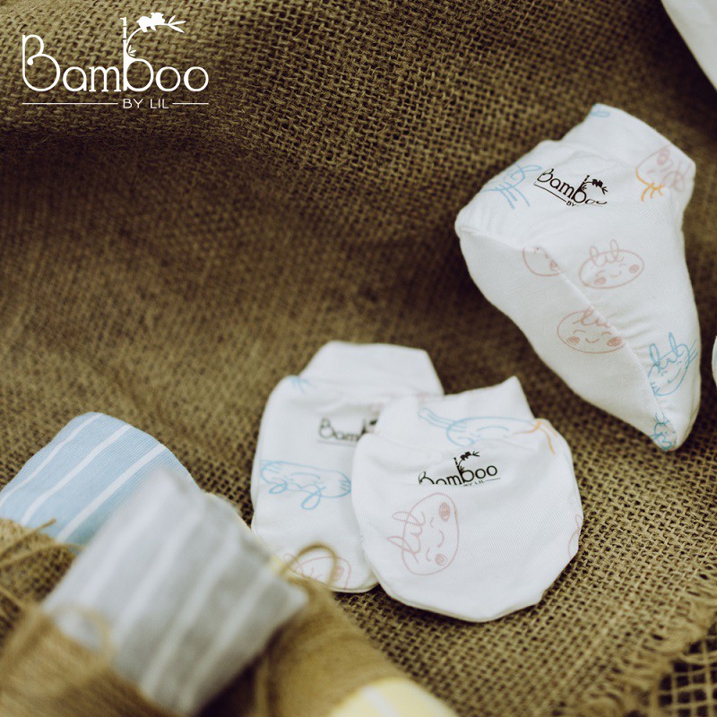 Bao tay, bao chân cho trẻ sơ sinh vải sợi tre Bamboo by LIL