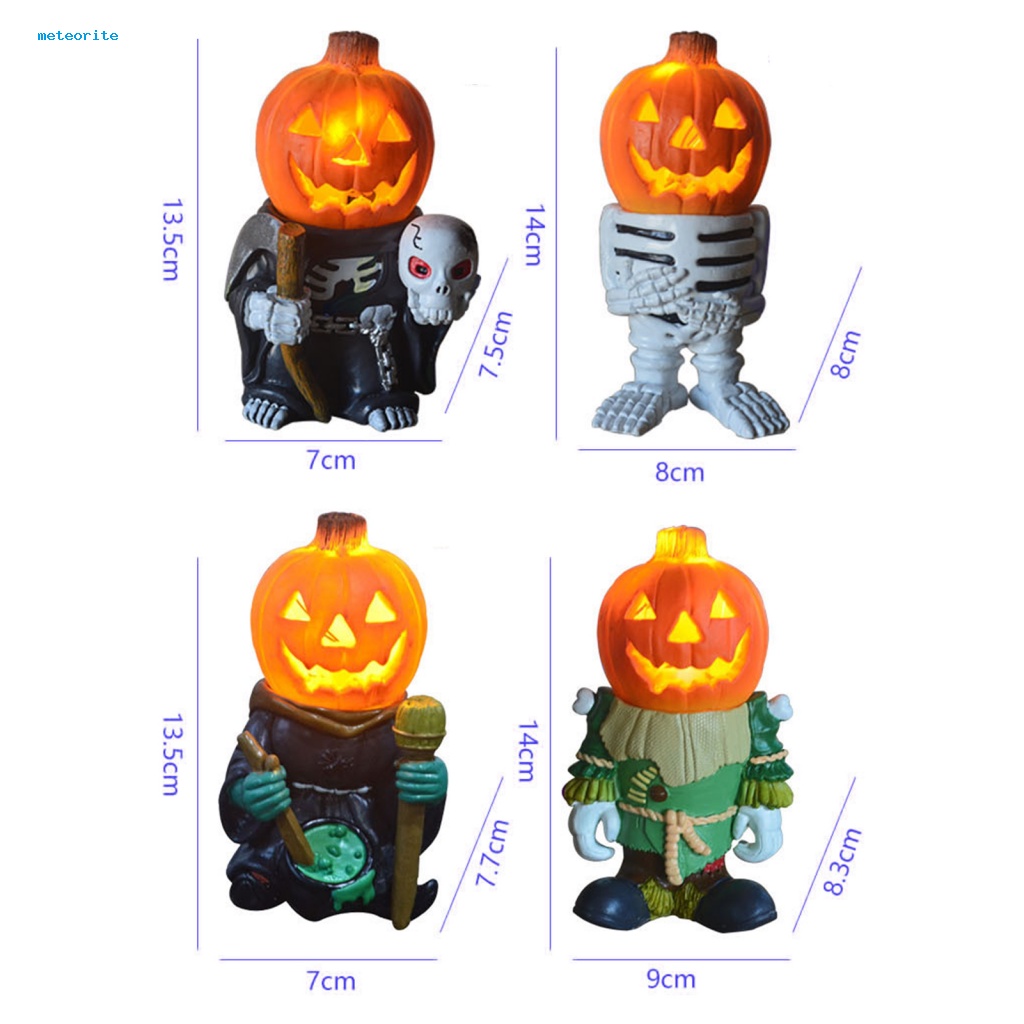 Tượng Quả Bí Ngô Có Đèn LED Phát Sáng Trang Trí Halloween