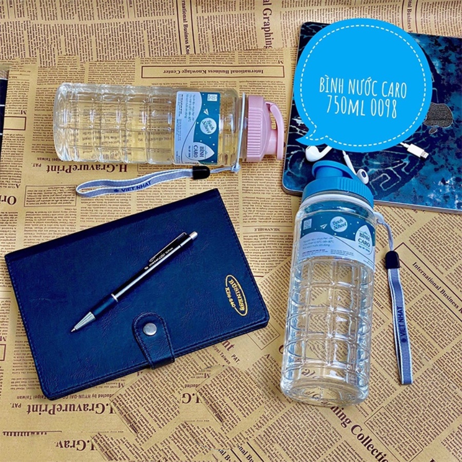 Bình nước xe đạp thể thao Việt Nhật 750ML Water Bottle BNXD01