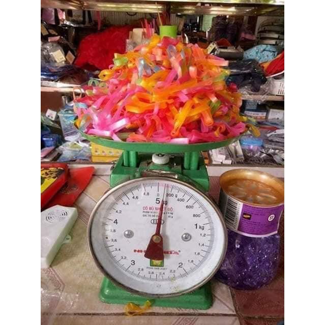 Dây Chun Buộc Tóc 100 Gam Mầu Đen Hoặc Nhiều Mầu