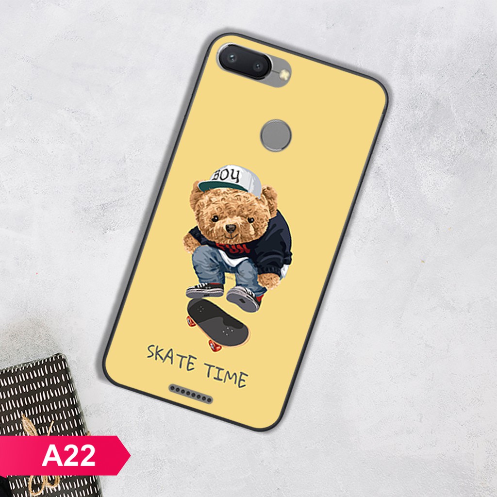 ỐP LƯNG XIAOMI REDMI 6/6A IN HÌNH GẤU NGỘ NGHĨNH SIÊU CUTE