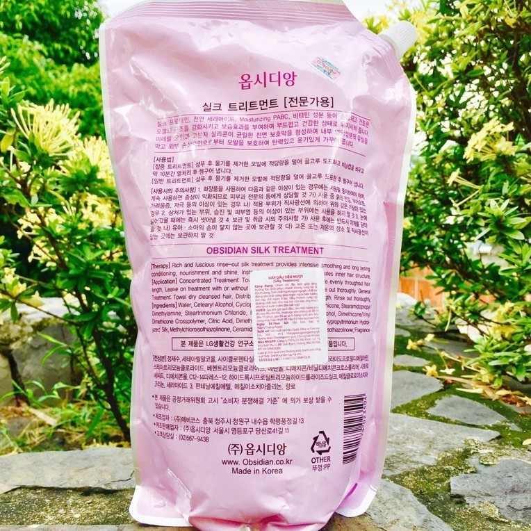 Túi Dầu hấp Ủ tóc Obsidian Silk Treatment siêu mượt Hàn Quốc chính hãng 1500ml